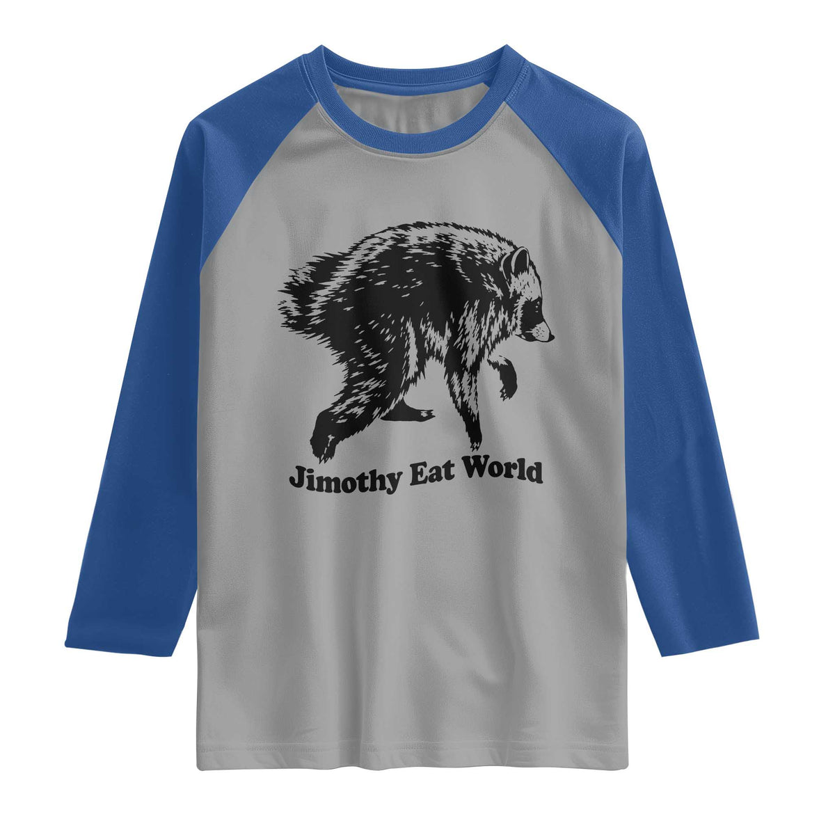 Jimothy Eat World Funny Viral Raccoon Seattle Trash Panda Raglan Shirt