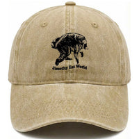 Jimothy Eat World Funny Viral Raccoon Seattle Trash Panda Washed Cotton Baseball Cap