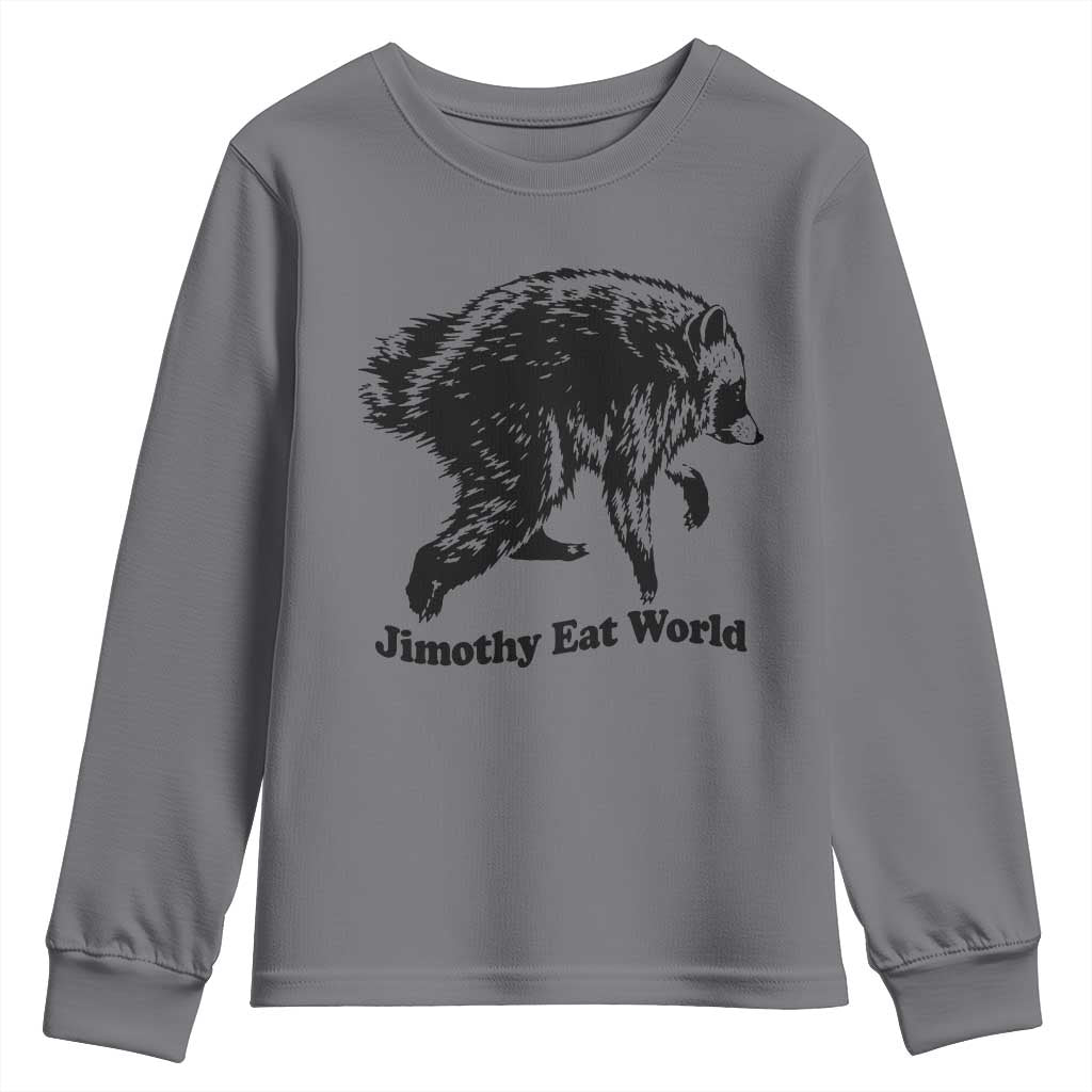 Jimothy Eat World Funny Viral Raccoon Seattle Trash Panda Youth Sweatshirt