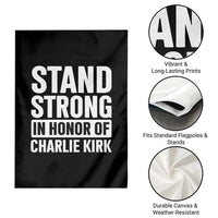 Stand Strong in Honor of Charlie Kirk Garden Flag - Wonder Print Shop
