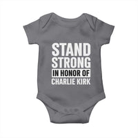 Stand Strong in Honor of Charlie Kirk Baby Onesie - Wonder Print Shop
