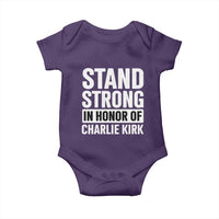 Stand Strong in Honor of Charlie Kirk Baby Onesie - Wonder Print Shop