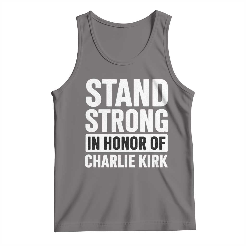 Stand Strong in Honor of Charlie Kirk Tank Top - Wonder Print Shop