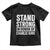 Stand Strong in Honor of Charlie Kirk Toddler T Shirt - Wonder Print Shop