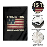 Retro This is The Turning Point Garden Flag Vintage USA Freedom Patriotic America Flag - Wonder Print Shop