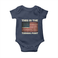 Retro This is The Turning Point Baby Onesie Vintage USA Freedom Patriotic America Flag - Wonder Print Shop