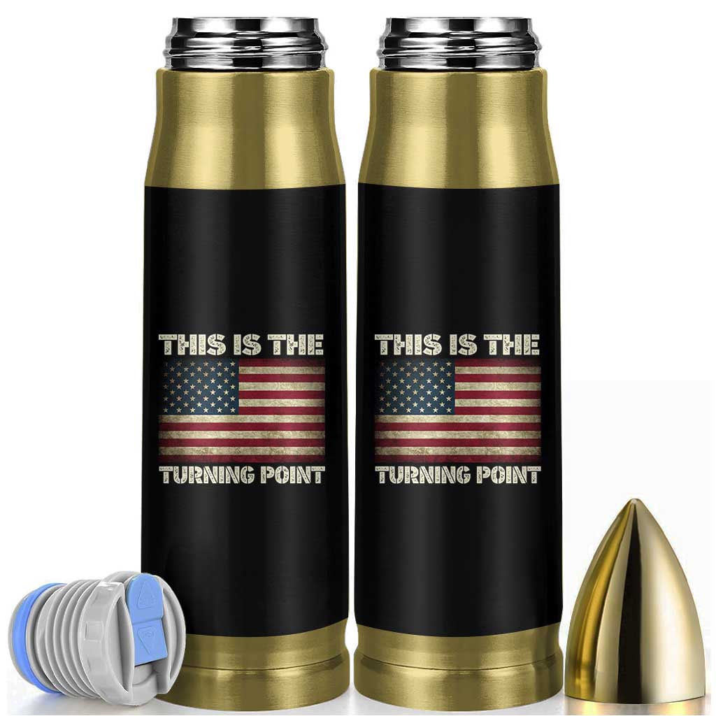 Retro This is The Turning Point Bullet Tumbler Vintage USA Freedom Patriotic America Flag - Wonder Print Shop
