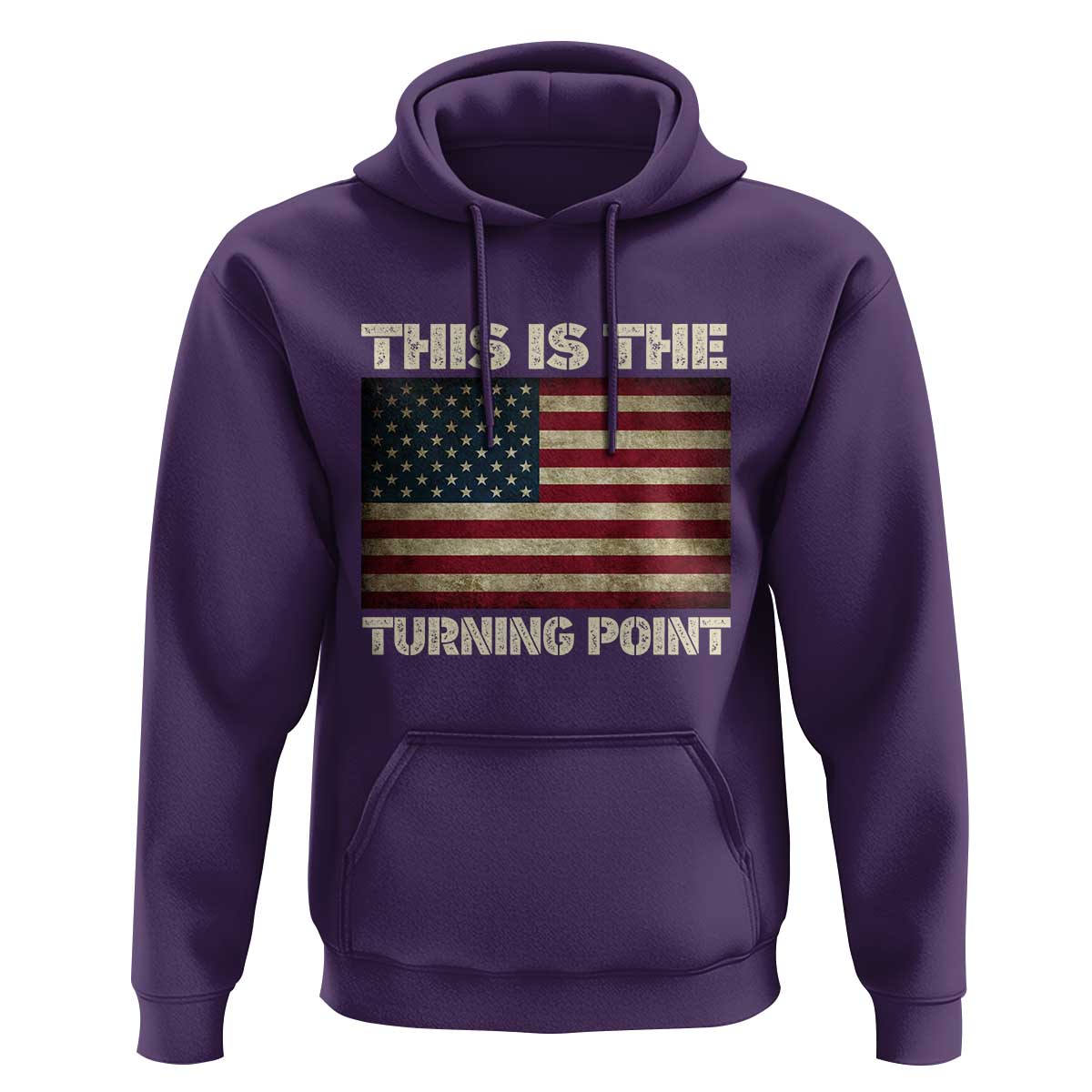 Retro This is The Turning Point Hoodie Vintage USA Freedom Patriotic America Flag - Wonder Print Shop