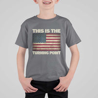 Retro This is The Turning Point T Shirt For Kid Vintage USA Freedom Patriotic America Flag - Wonder Print Shop