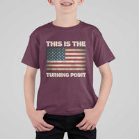 Retro This is The Turning Point T Shirt For Kid Vintage USA Freedom Patriotic America Flag - Wonder Print Shop