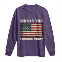 Retro This is The Turning Point Long Sleeve Shirt Vintage USA Freedom Patriotic America Flag - Wonder Print Shop