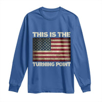 Retro This is The Turning Point Long Sleeve Shirt Vintage USA Freedom Patriotic America Flag - Wonder Print Shop