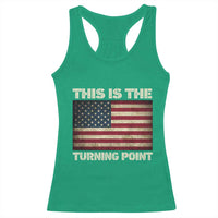 Retro This is The Turning Point Racerback Tank Top Vintage USA Freedom Patriotic America Flag - Wonder Print Shop