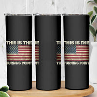 Retro This is The Turning Point Skinny Tumbler Vintage USA Freedom Patriotic America Flag - Wonder Print Shop