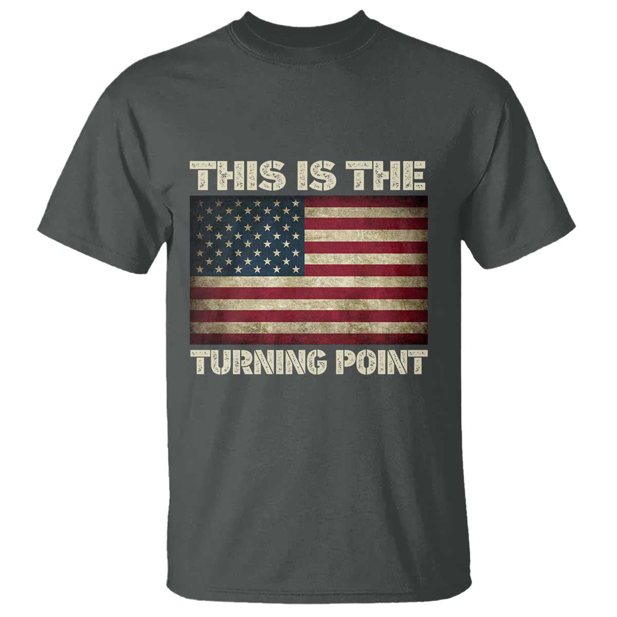 Retro This is The Turning Point T Shirt Vintage USA Freedom Patriotic America Flag - Wonder Print Shop