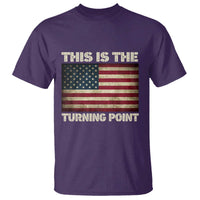 Retro This is The Turning Point T Shirt Vintage USA Freedom Patriotic America Flag - Wonder Print Shop