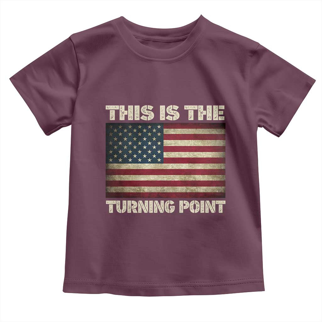 Retro This is The Turning Point Toddler T Shirt Vintage USA Freedom Patriotic America Flag - Wonder Print Shop
