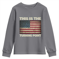 Retro This is The Turning Point Youth Sweatshirt Vintage USA Freedom Patriotic America Flag - Wonder Print Shop