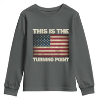 Retro This is The Turning Point Youth Sweatshirt Vintage USA Freedom Patriotic America Flag - Wonder Print Shop