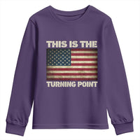 Retro This is The Turning Point Youth Sweatshirt Vintage USA Freedom Patriotic America Flag - Wonder Print Shop