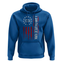 I Am Charlie Kirk Hoodie Freedom Vintage Old American Flag Patriotic 1776 - Wonder Print Shop