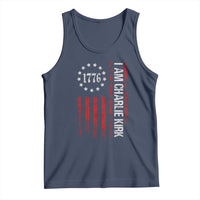 I Am Charlie Kirk Tank Top Freedom Vintage Old American Flag Patriotic 1776 - Wonder Print Shop