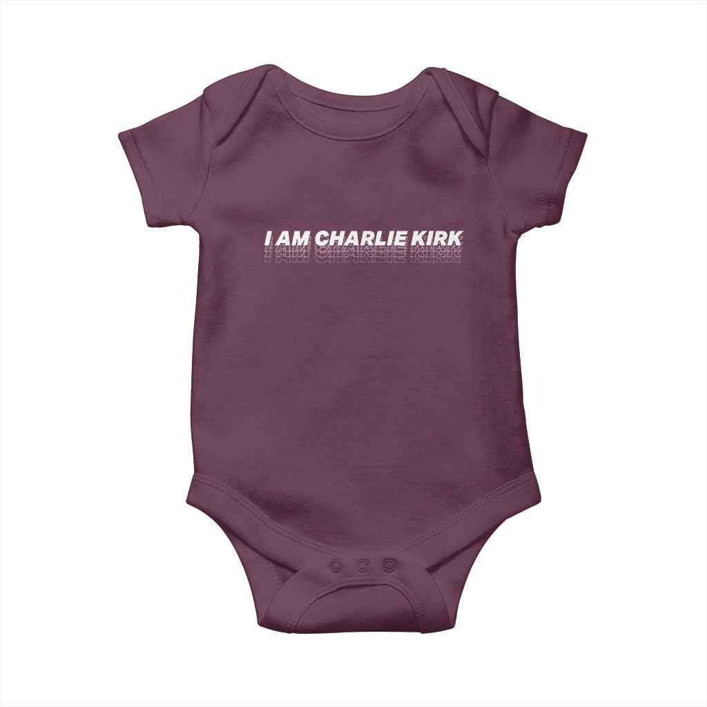 I Am Charlie Kirk Baby Onesie Freedom A True Patriot Patriotic USA - Wonder Print Shop