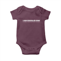 I Am Charlie Kirk Baby Onesie Freedom A True Patriot Patriotic USA - Wonder Print Shop