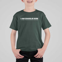 I Am Charlie Kirk T Shirt For Kid Freedom A True Patriot Patriotic USA - Wonder Print Shop