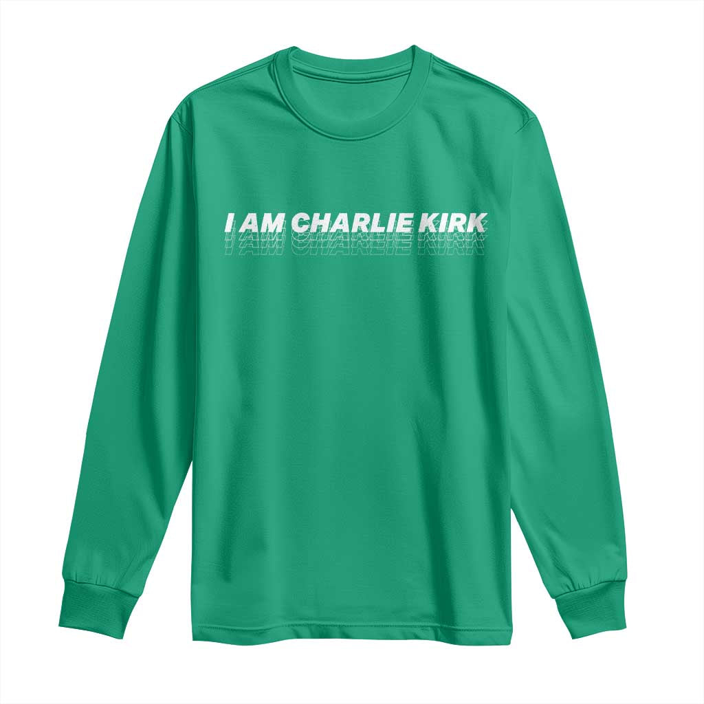 I Am Charlie Kirk Long Sleeve Shirt Freedom A True Patriot Patriotic USA - Wonder Print Shop