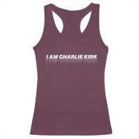 I Am Charlie Kirk Racerback Tank Top Freedom A True Patriot Patriotic USA - Wonder Print Shop