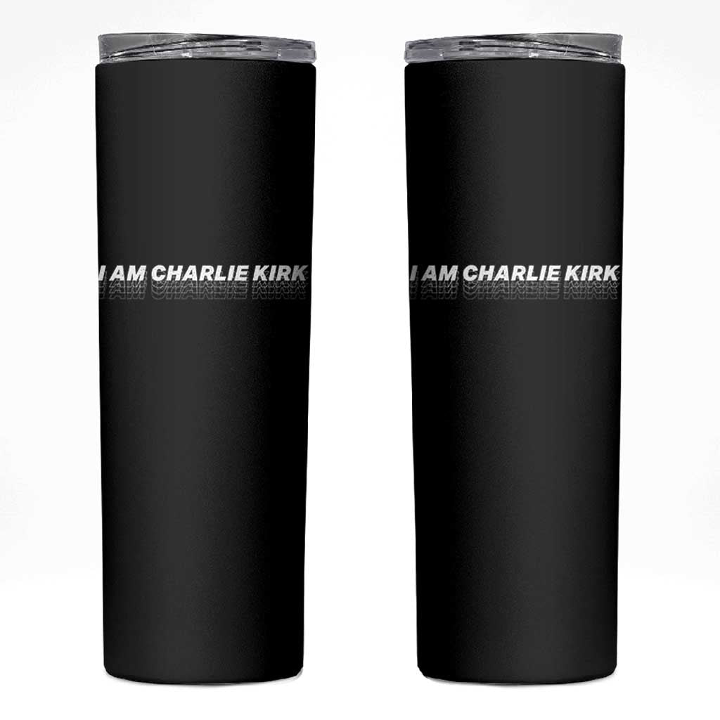 I Am Charlie Kirk Skinny Tumbler Freedom A True Patriot Patriotic USA - Wonder Print Shop