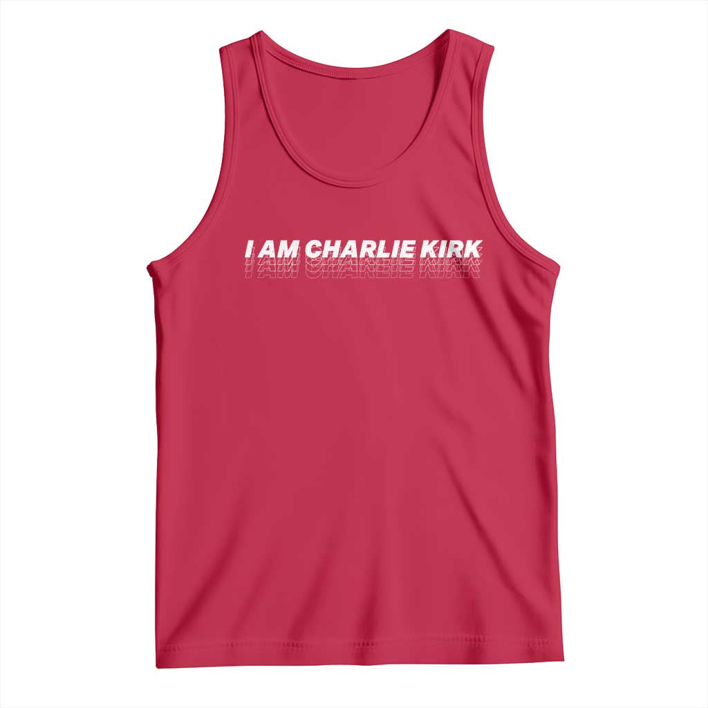 I Am Charlie Kirk Tank Top Freedom A True Patriot Patriotic USA - Wonder Print Shop