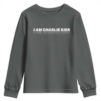 I Am Charlie Kirk Youth Sweatshirt Freedom A True Patriot Patriotic USA - Wonder Print Shop