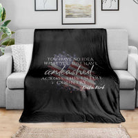 Charlie Kirk Memorial Throw Blanket Erika Kirk Quote Patriotism Faith Gods Merciful Love - Wonder Print Shop