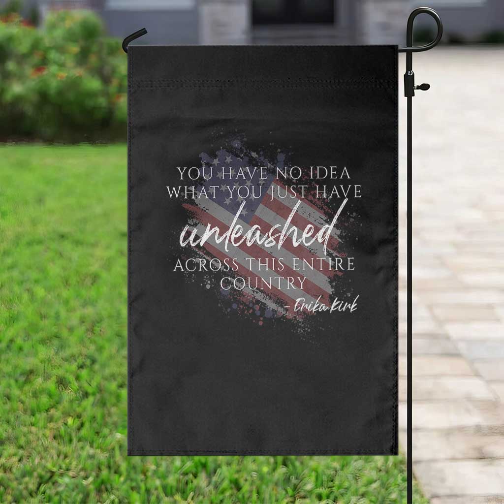Charlie Kirk Memorial Garden Flag Erika Kirk Quote Patriotism Faith Gods Merciful Love - Wonder Print Shop