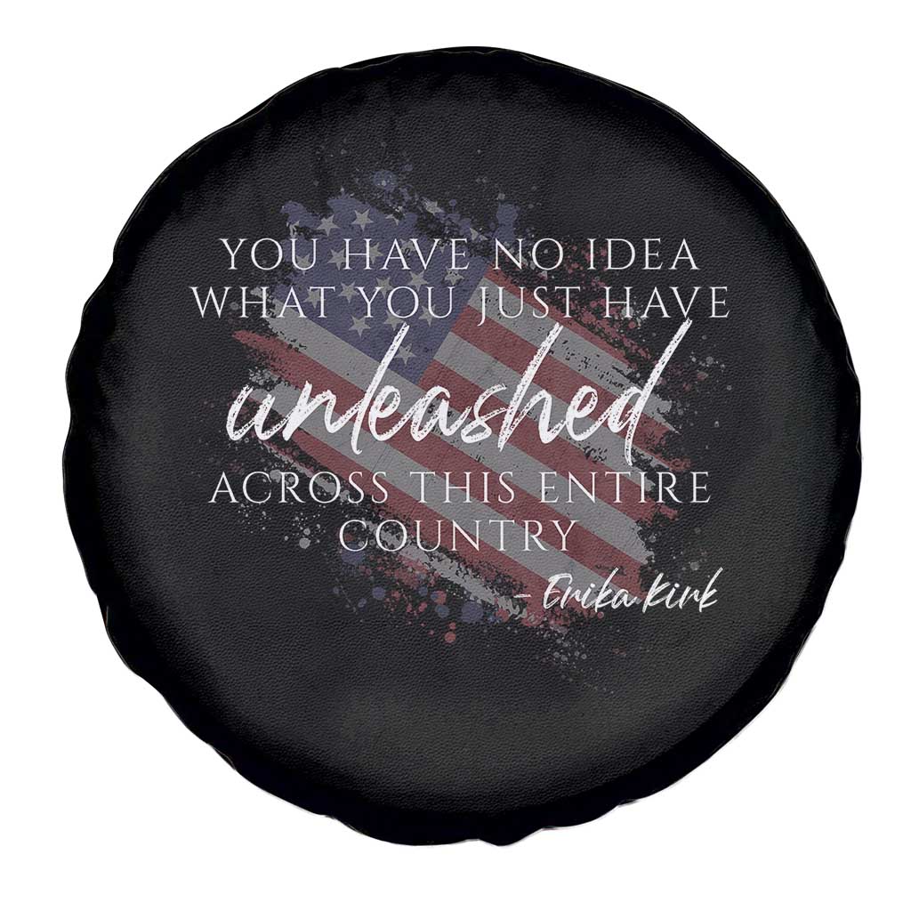 Charlie Kirk Memorial Spare Tire Cover Erika Kirk Quote Patriotism Faith Gods Merciful Love - Wonder Print Shop