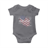 Charlie Kirk Memorial Baby Onesie Erika Kirk Quote Patriotism Faith Gods Merciful Love - Wonder Print Shop