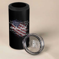 Charlie Kirk Memorial 4 in 1 Can Cooler Tumbler Erika Kirk Quote Patriotism Faith Gods Merciful Love - Wonder Print Shop