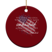 Charlie Kirk Memorial Ceramic Ornament Erika Kirk Quote Patriotism Faith Gods Merciful Love - Wonder Print Shop