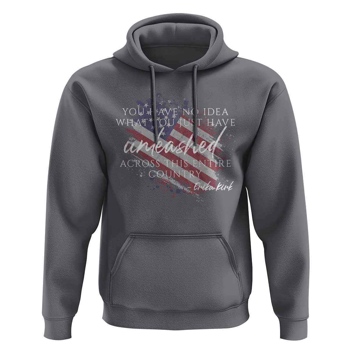 Charlie Kirk Memorial Hoodie Erika Kirk Quote Patriotism Faith Gods Merciful Love - Wonder Print Shop