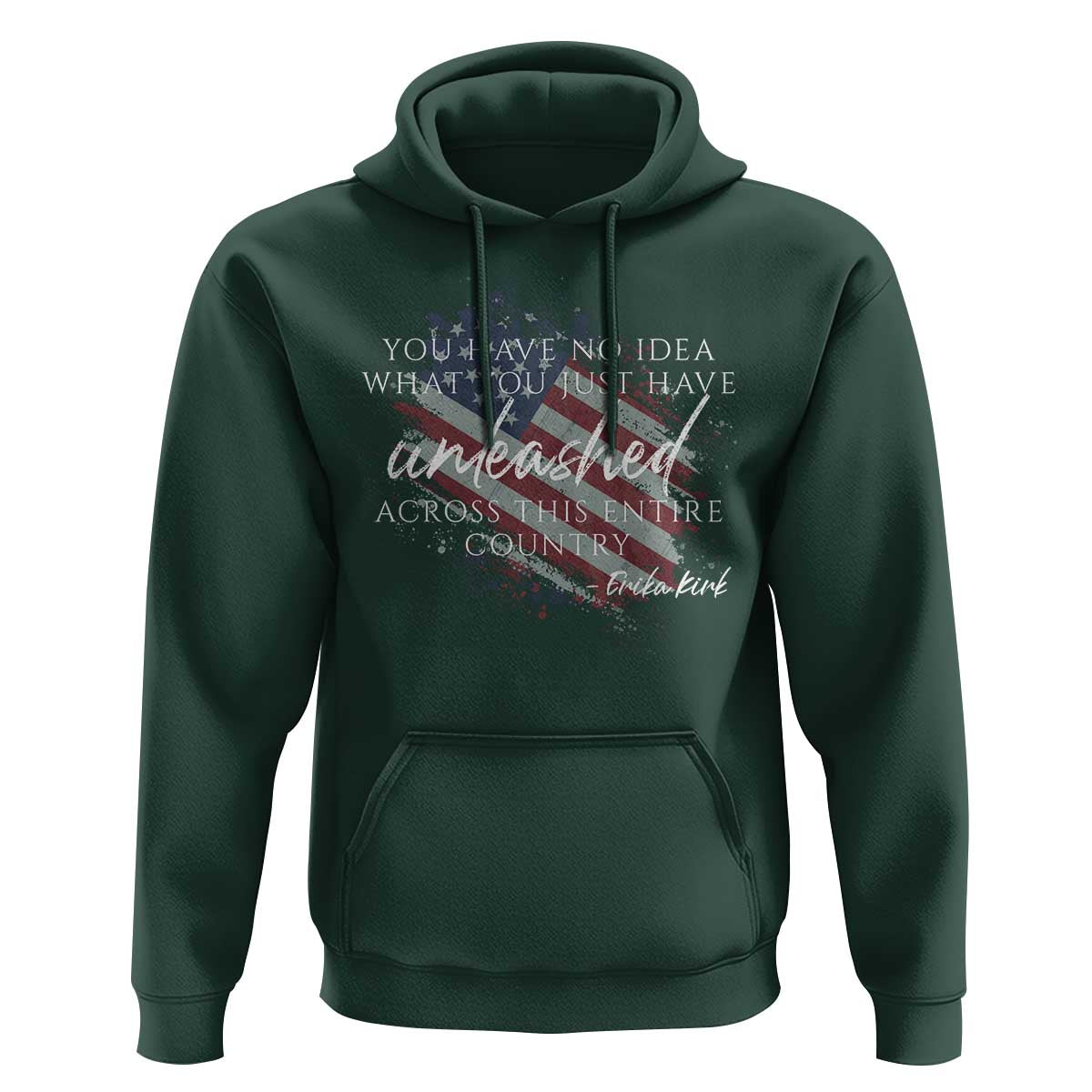 Charlie Kirk Memorial Hoodie Erika Kirk Quote Patriotism Faith Gods Merciful Love - Wonder Print Shop