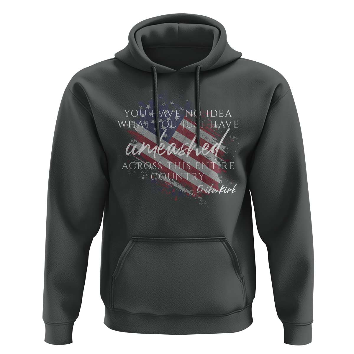 Charlie Kirk Memorial Hoodie Erika Kirk Quote Patriotism Faith Gods Merciful Love - Wonder Print Shop