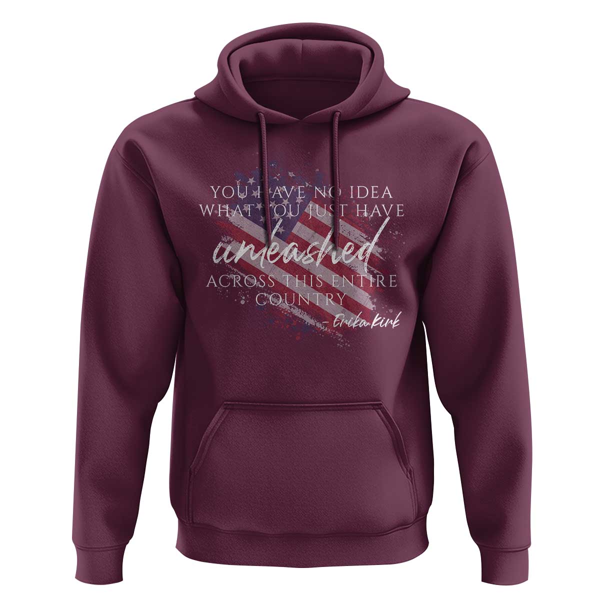 Charlie Kirk Memorial Hoodie Erika Kirk Quote Patriotism Faith Gods Merciful Love - Wonder Print Shop