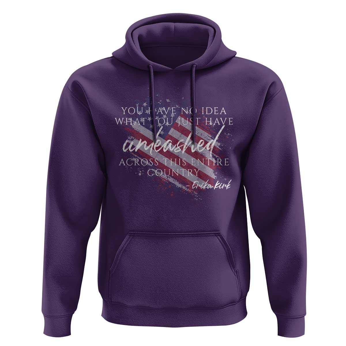 Charlie Kirk Memorial Hoodie Erika Kirk Quote Patriotism Faith Gods Merciful Love - Wonder Print Shop