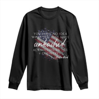 Charlie Kirk Memorial Long Sleeve Shirt Erika Kirk Quote Patriotism Faith Gods Merciful Love - Wonder Print Shop