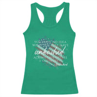 Charlie Kirk Memorial Racerback Tank Top Erika Kirk Quote Patriotism Faith Gods Merciful Love - Wonder Print Shop