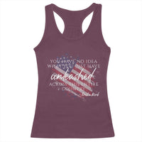 Charlie Kirk Memorial Racerback Tank Top Erika Kirk Quote Patriotism Faith Gods Merciful Love - Wonder Print Shop