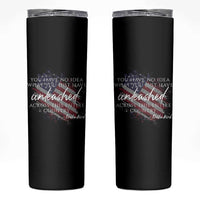 Charlie Kirk Memorial Skinny Tumbler Erika Kirk Quote Patriotism Faith Gods Merciful Love - Wonder Print Shop