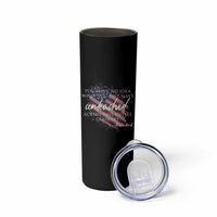 Charlie Kirk Memorial Skinny Tumbler Erika Kirk Quote Patriotism Faith Gods Merciful Love - Wonder Print Shop